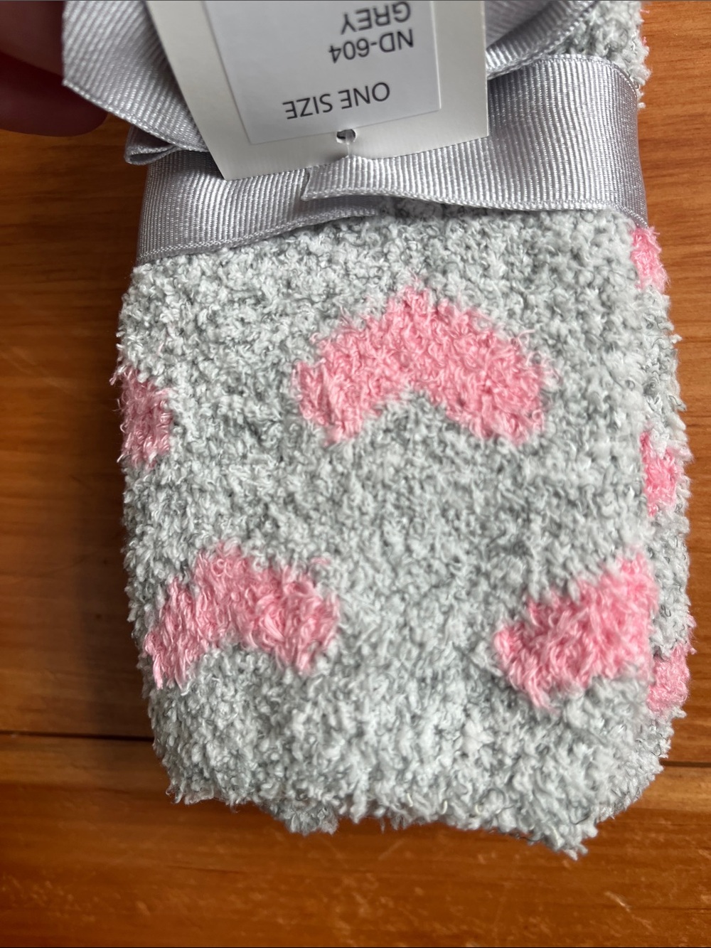 Fuzzy Heart Socks - Picture 2 of 4